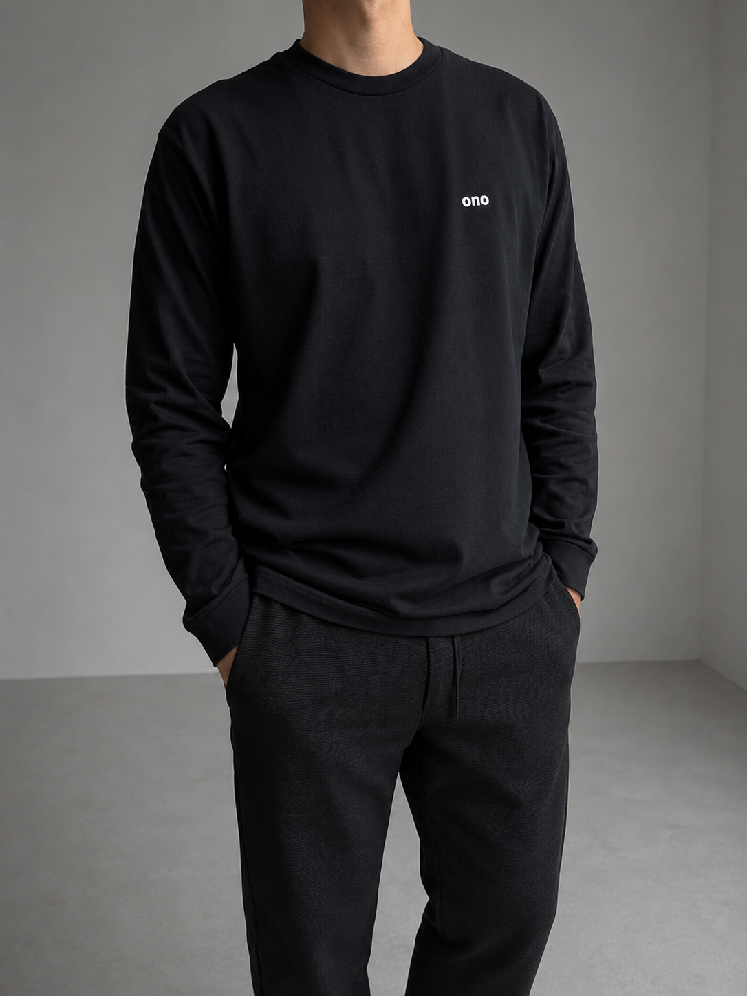 Cotton Long T-shirts Black